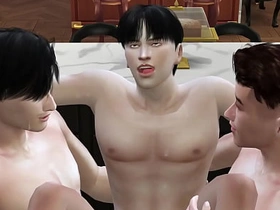 同志猛男群交第二弹 hot muscular korean gay porn