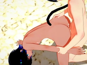 BL-猫男x狐男无套干两炮-伪娘变装日本亚裔漫画动漫游戏色情男同 asian dilf gay porn