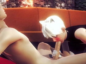 伪娘男同 - 艾伦手交和口交 - 伪娘伪男异装者动漫漫画日本亚洲游戏色情同性恋 japan bathhouse gay porn