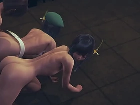 原神耽美-温迪双头龙3P-伪娘跨性别日本动漫游戏同性色情 porn video chinese gay