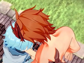 原神耽美-达达利亚x重云口交和肛内射-伪娘cos日本亚洲漫画动漫游戏色情同性 asian boys dealings videos gay