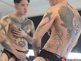 YOSHIKAWASAKIXXX - 义雄玩弄奶头并打飞机 gay porn asian bareback