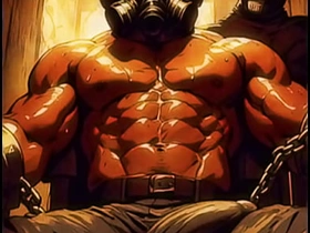 AI生成的蒙面肌肉诱惑：暗室勾引 blithe chinese comics porn