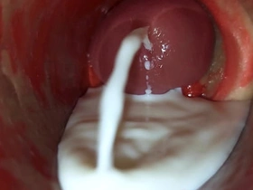 深插阴道内镜头捕捉大量精液喷射ASMR gay japanese bukkake porn